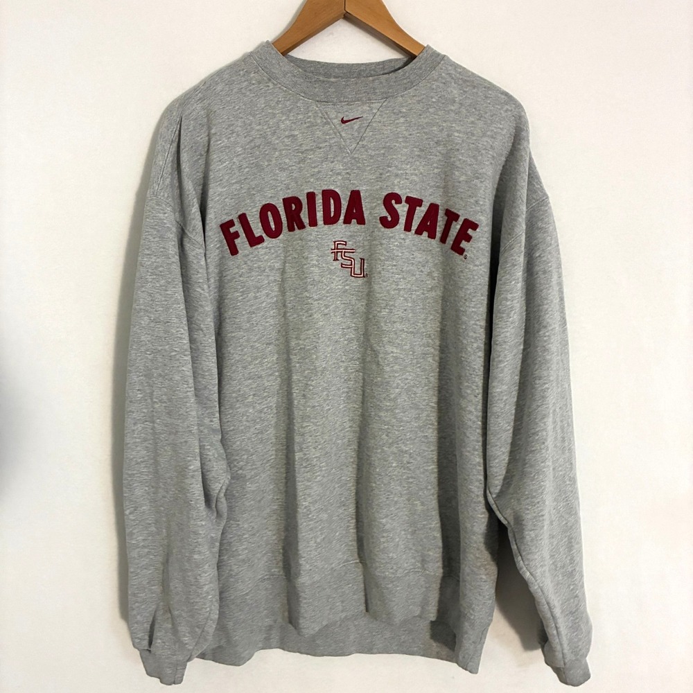 Vintage Florida State Seminoles Nike Sweatshirt Mens L Center Swoosh FSU Sweater